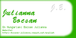 julianna bocsan business card